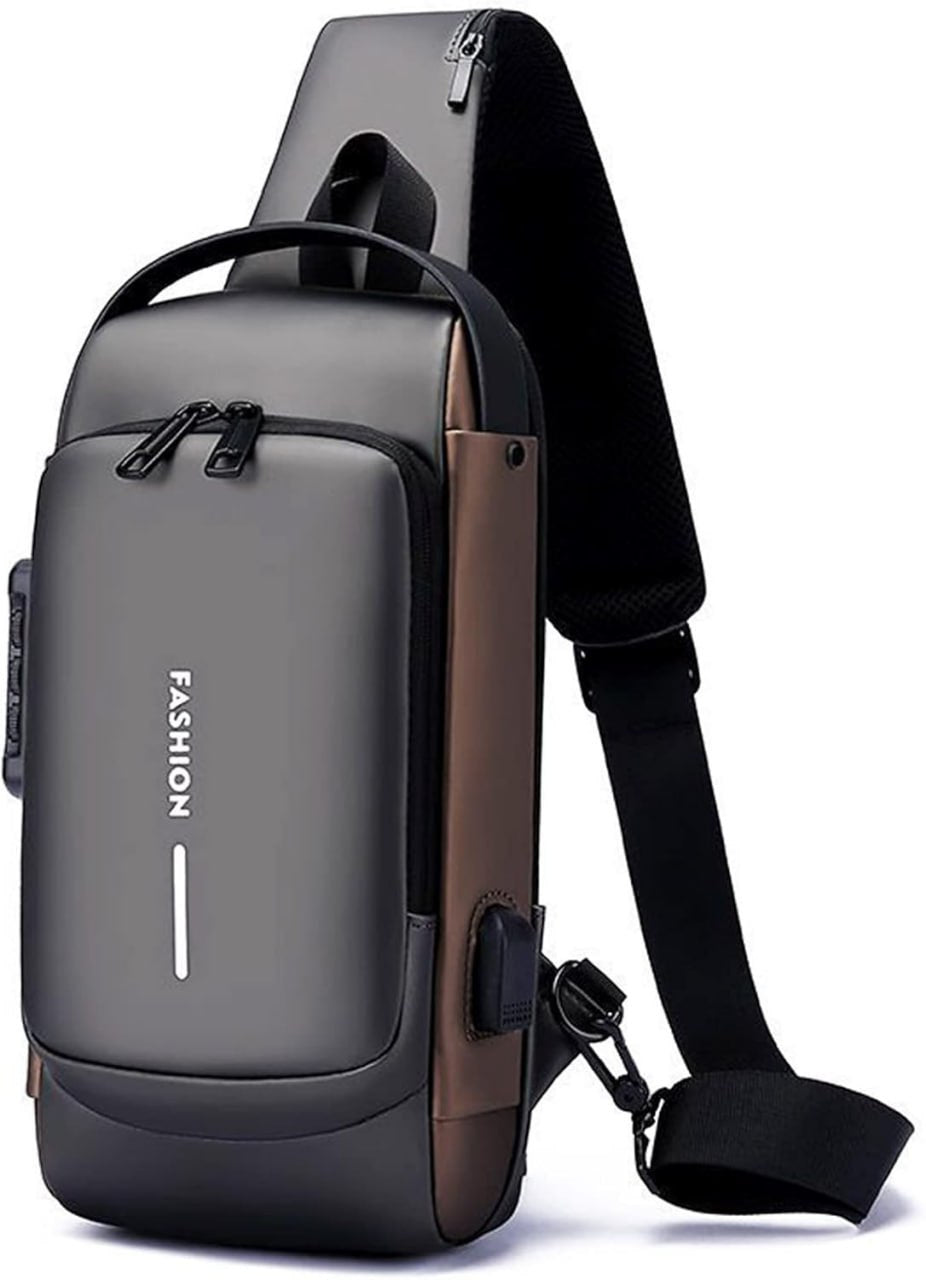 USB anti USB CHEST BAG
Anti theft Crossbody Sling Bag, Waterproof Chest Daypack with USB Charging, Shoulder Backpack for Men Wome