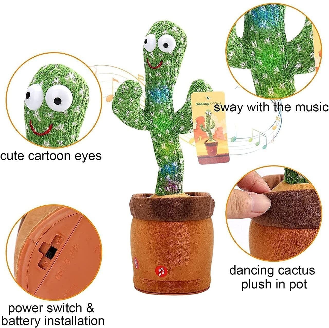 Dancing Cactus Talking Toy with Music